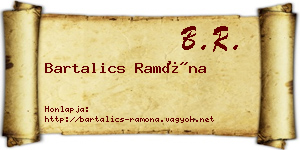 Bartalics Ramóna névjegykártya
